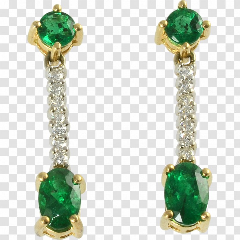 Emerald Earring Body Jewellery Diamond Transparent PNG