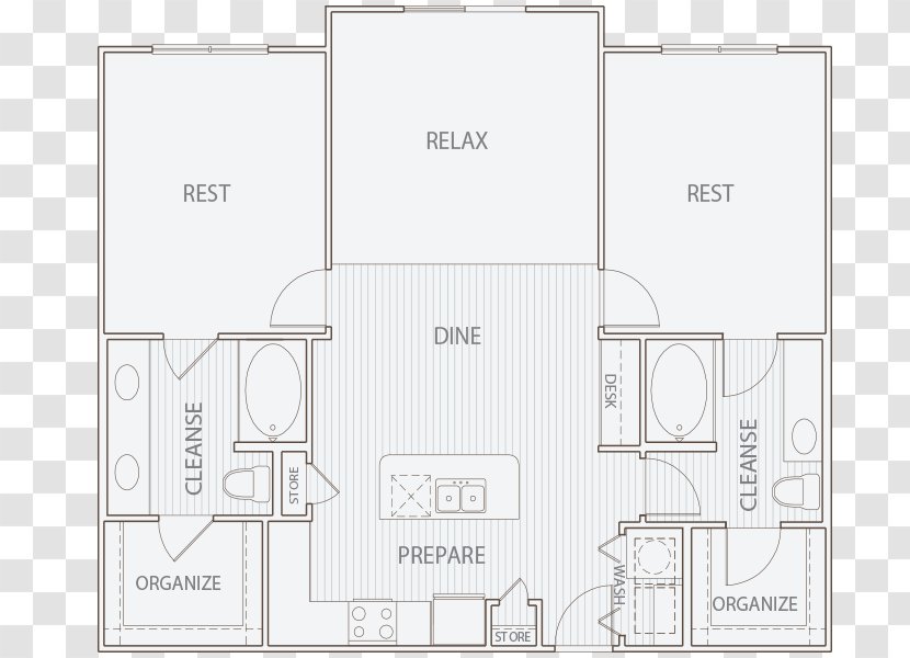 Villas Of Chapel Creek Apartment Bedroom Renting - Diagram Transparent PNG