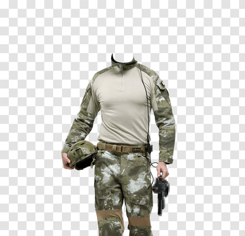 Military Camouflage Army Uniform Soldier - Outerwear - Suit Transparent PNG