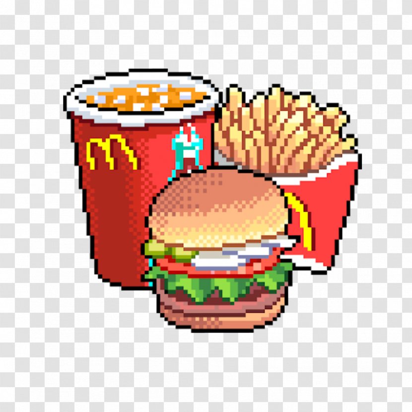Pixel Art Food - Burger Emoji Transparent Eating Transparent PNG