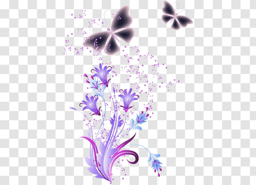 Butterfly Desktop Wallpaper Flower Clip Art - Violet Transparent PNG