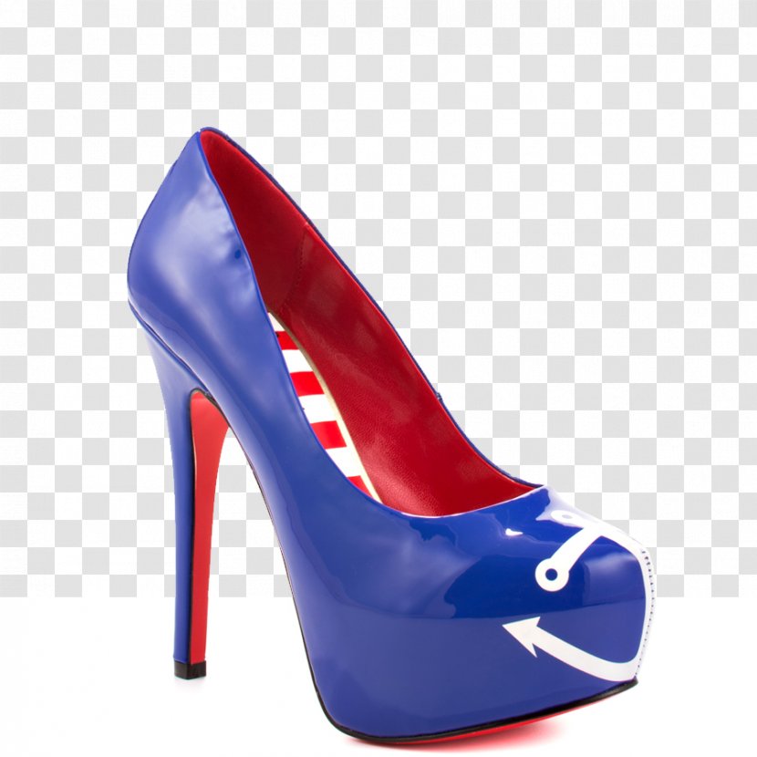 High-heeled Shoe Court Fashion - Electric Blue - Anchor Transparent PNG