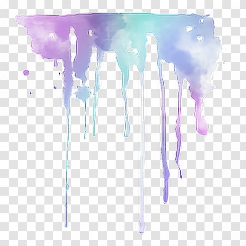 Watercolor Painting Drip Art - Ice - Watercolour Transparent PNG