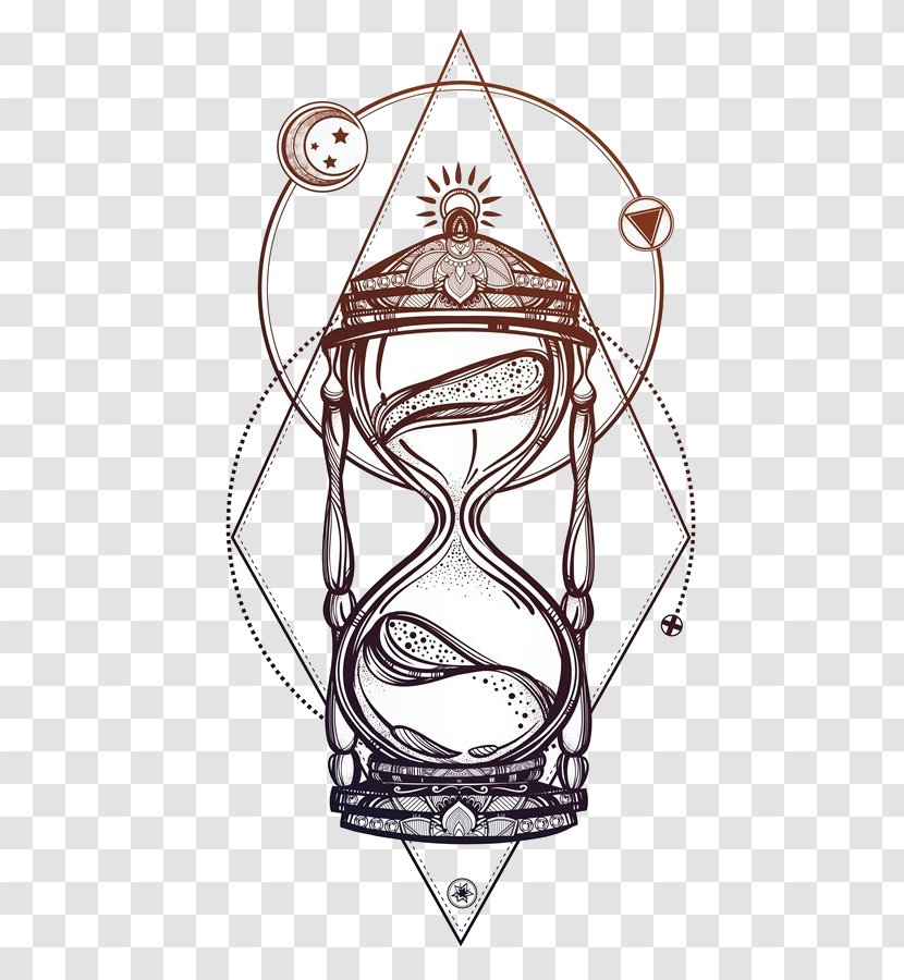 Hourglass Drawing Tattoo Symbol - Painting - Creative Artwork Transparent PNG