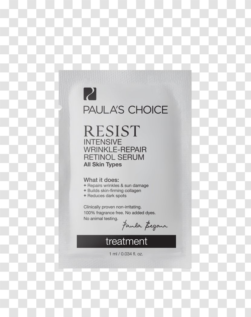Paula's Choice RESIST Intensive Wrinkle-Repair Retinol Serum Brand Font - Text - Anti Aging Transparent PNG