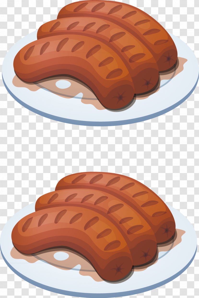 Sausage Hot Dog Barbecue Bacon Salami - Ham Vector Transparent PNG