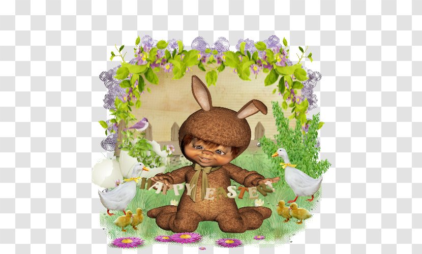Easter Bunny Stuffed Animals & Cuddly Toys Flower Transparent PNG