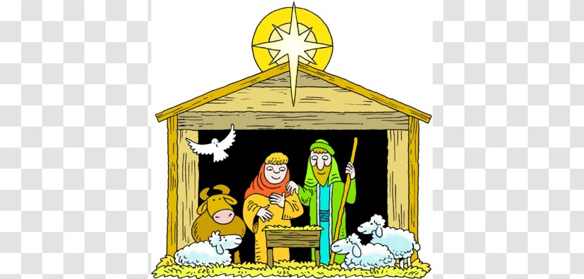 Manger Nativity Scene Of Jesus Child Clip Art - Christmas - Stable Cliparts Transparent PNG