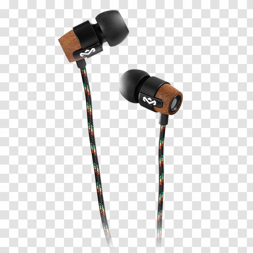 House Of Marley Em-Fe003-Mi Redemption Song In-Ear Headphones 3 Button Remote Microphone Smile Jamaica EM-FE000 - Headset Transparent PNG