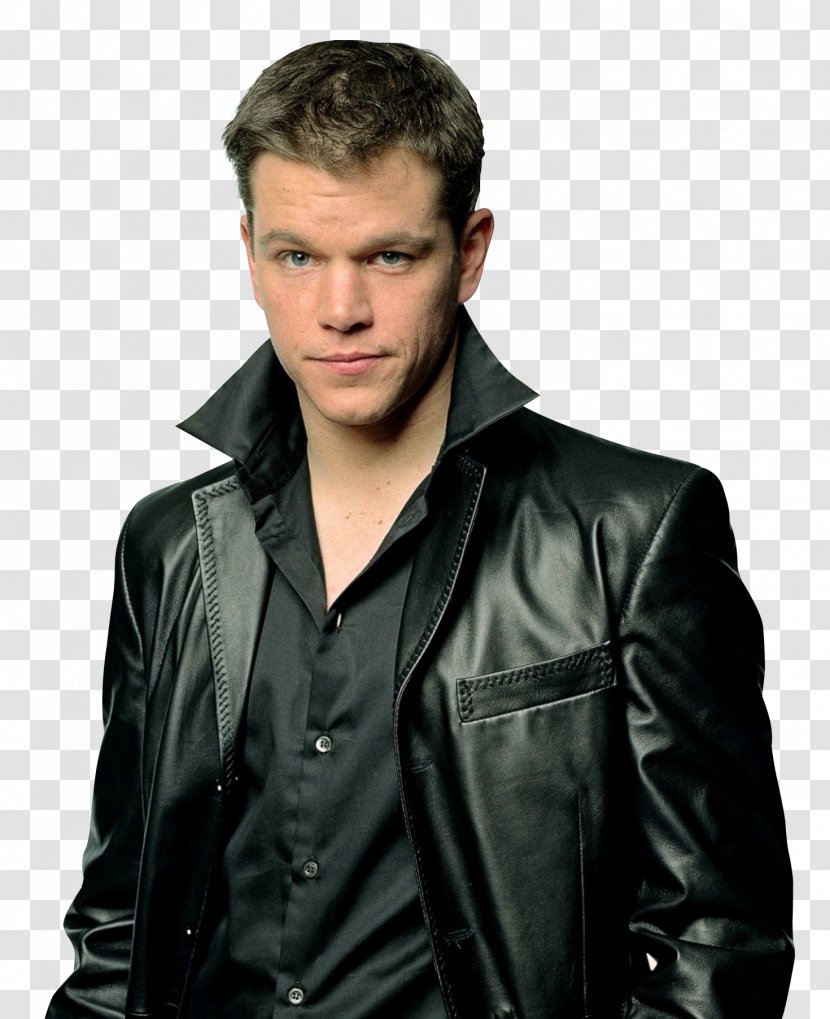 Matt Damon The Bourne Identity Celebrity Wallpaper - Leather Jacket Transparent PNG