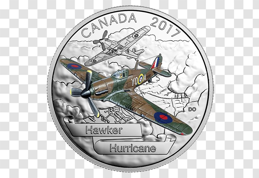 Hawker Hurricane World War II Aircraft Airplane - Coin Set Transparent PNG