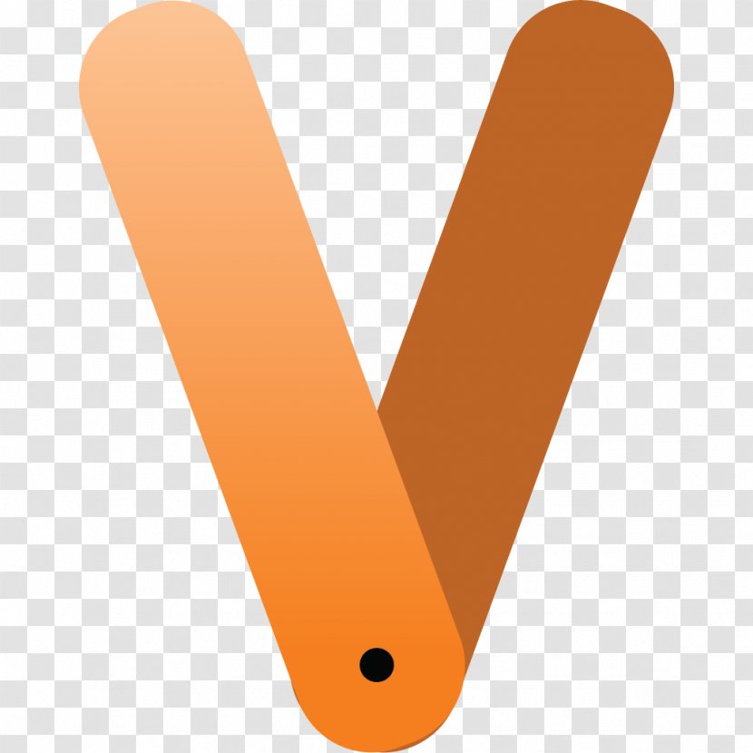 Letter Image Stitching V - Orange - Color Transparent PNG