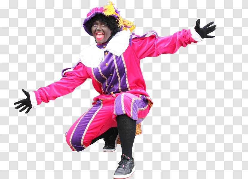 Costume Zwarte Piet Sinterklaas Pink Suit - Saint Nicholas Transparent PNG