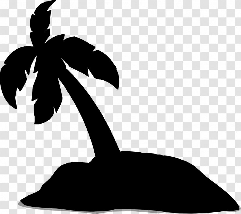 Clip Art Leaf Character Silhouette Flower - Fiction - Palm Tree Transparent PNG