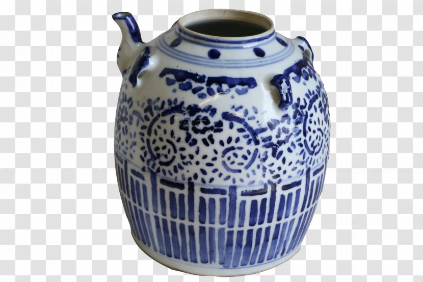 Ceramic Porcelain Cobalt Blue And White Pottery - Vase Transparent PNG