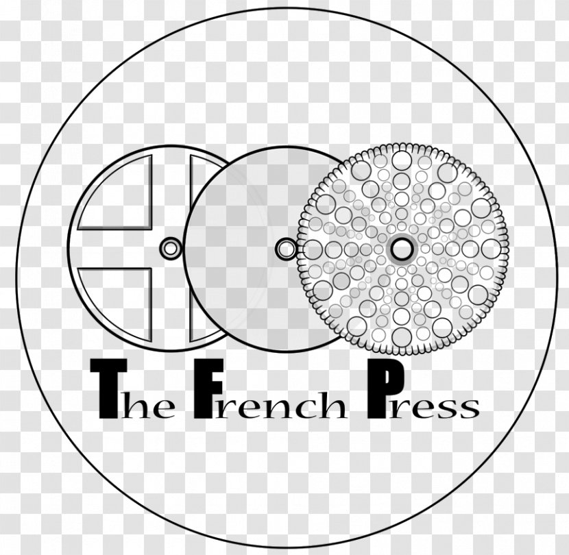 The French Press Coffee Cafe Cape Harbour Drive Bakery - Black And White Transparent PNG