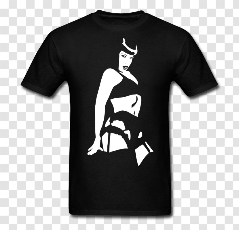 T-shirt Crew Neck Spreadshirt Sleeve - Brand - Betty Page Transparent PNG