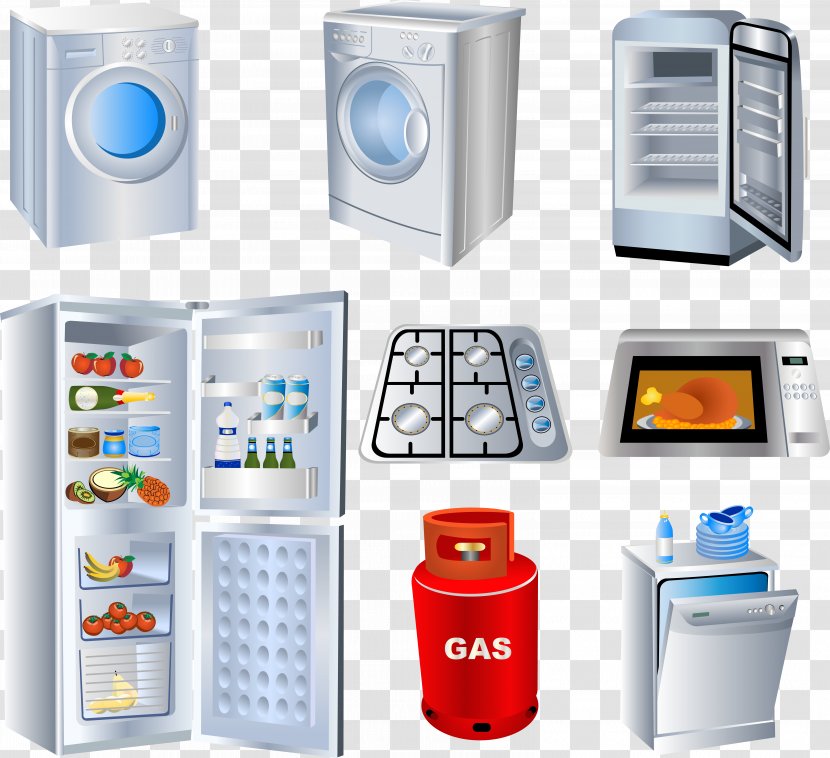 Refrigerator Kitchen Home Appliance Drawing - Water Cooler Transparent PNG