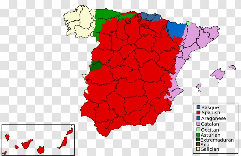 Spain Spanish Language Linguistic Map Transparent PNG