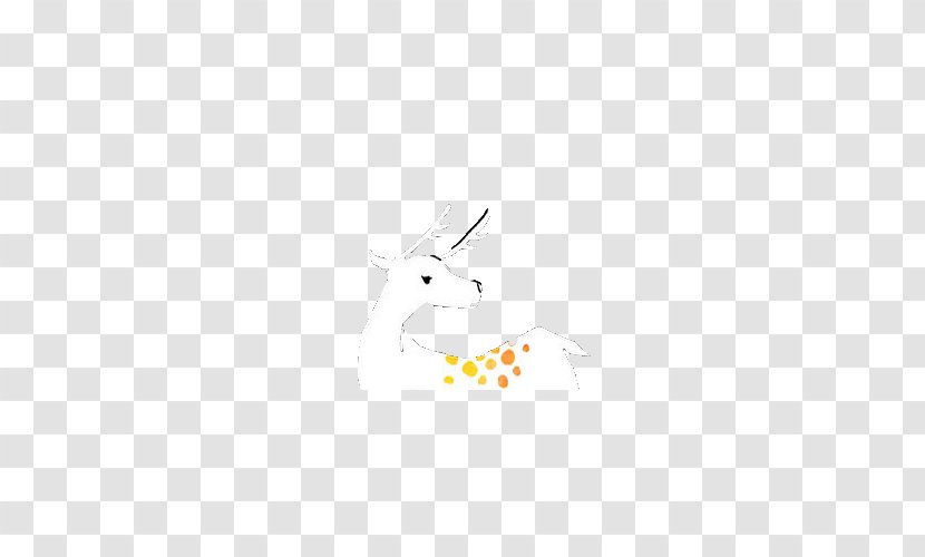 White Rabbit Black Pattern - Bust Deer Transparent PNG