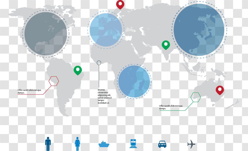 World Map Prezi Template Transparent PNG