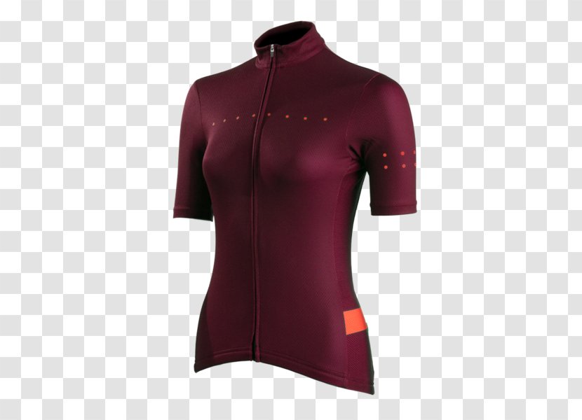 Jersey Sleeve Shirt Maillot Bicycle - Maroon Plum Transparent PNG