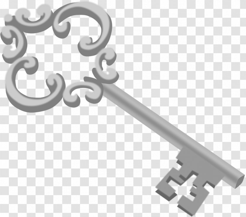 Key Silver Metal Clip Art - Body Jewelry Transparent PNG