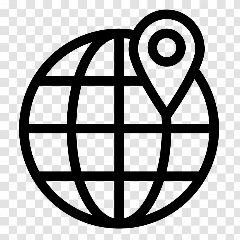 Globe World Map Icon Design - Location - Security Monitoring Transparent PNG