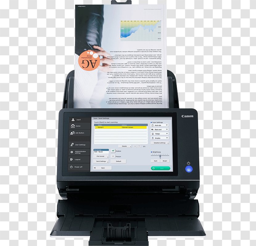 Image Scanner Document Canon Workflow Printer - Electronics Accessory Transparent PNG