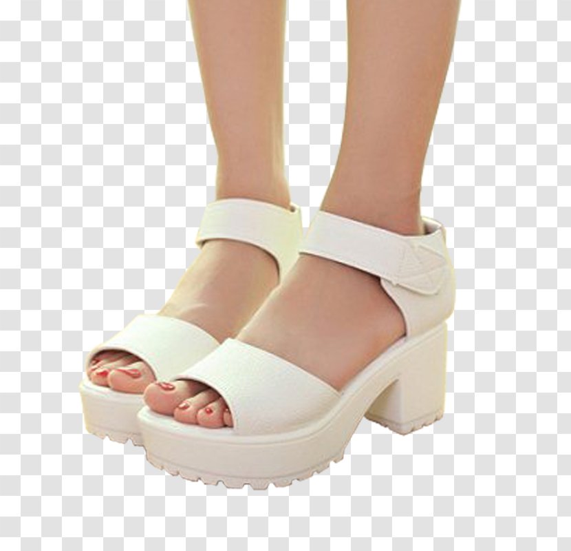 Sandal High-heeled Shoe Wedge Peep-toe - Fashion - Platform Shoes Transparent PNG
