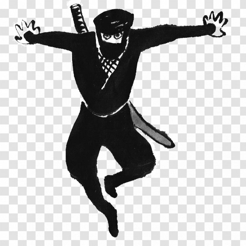 Ninja Suse Person Narrow Road To The Interior Athlete - Black And White Transparent PNG