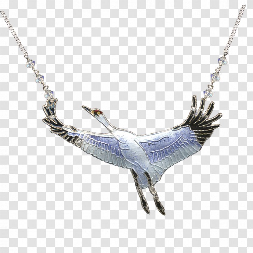 Necklace Crane Earring Charms & Pendants Bird - Sterling Silver Transparent PNG