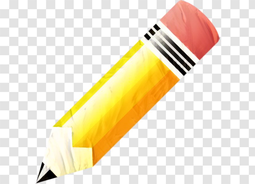 Pencil Cartoon - Sharpeners - Yellow Eraser Transparent PNG