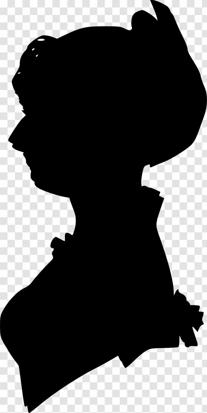 Silhouette Female Clip Art - Black And White - Fashion Vector Transparent PNG