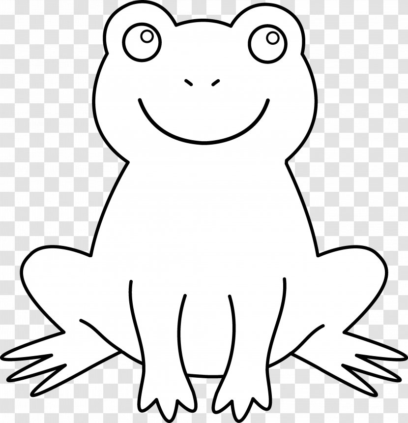 Frog Black And White Clip Art - Frame - Bumpy Cliparts Transparent PNG