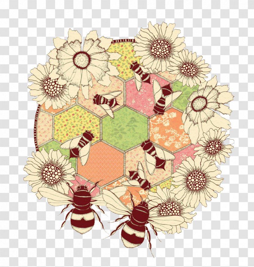 Honey Bee Honeycomb Queen - Bees Transparent PNG