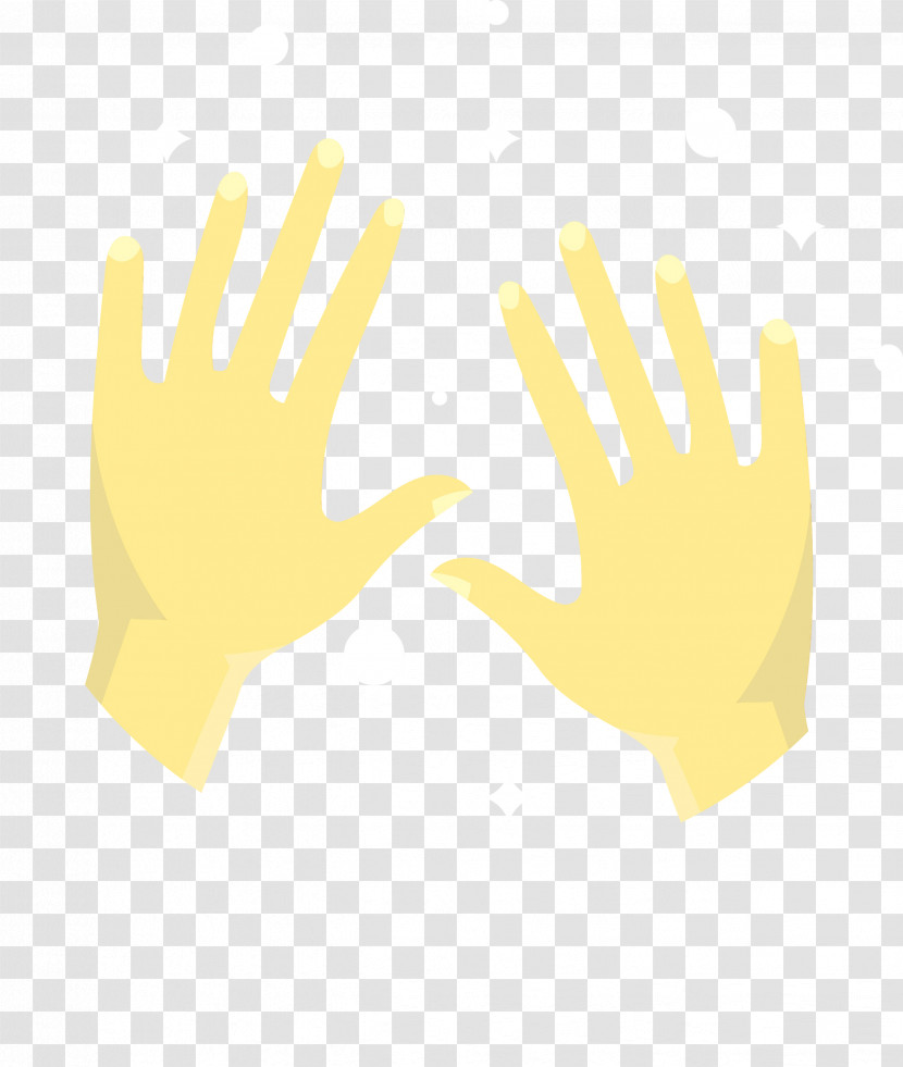 Hand Model Safety Glove Yellow Line Meter Transparent PNG