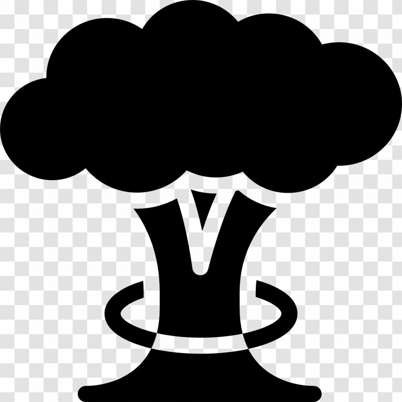 Mushroom Cloud - Black - Mushrooms Transparent PNG