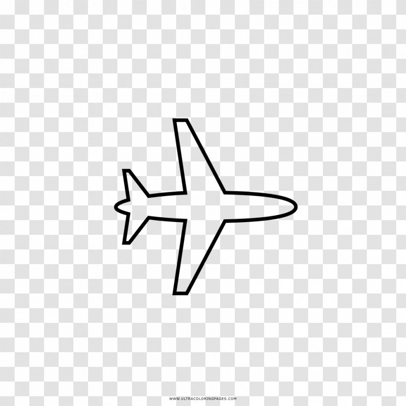 Airplane Drawing Air Transportation - Black Transparent PNG