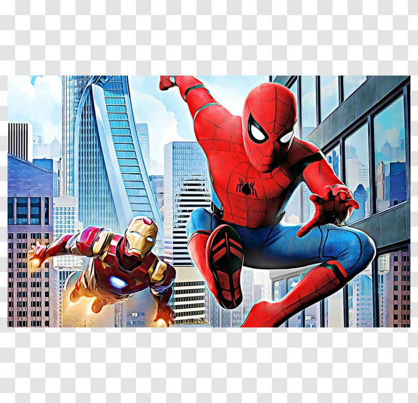 Spider-Man Iron Man Marvel Cinematic Universe Film 4K Resolution - Spider-man Transparent PNG
