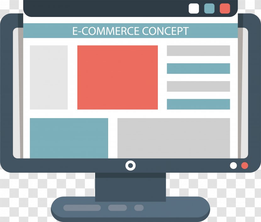 E-commerce Webstore Icon - Ecommerce - Computer Shopping Website Transparent PNG