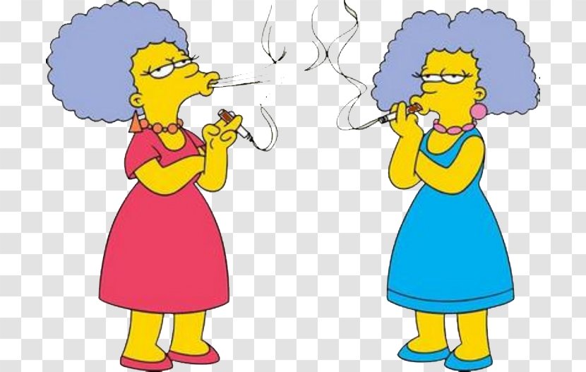 Patty Bouvier Selma Marge Simpson Homer Bart - Conversation - Simpsons Transparent PNG