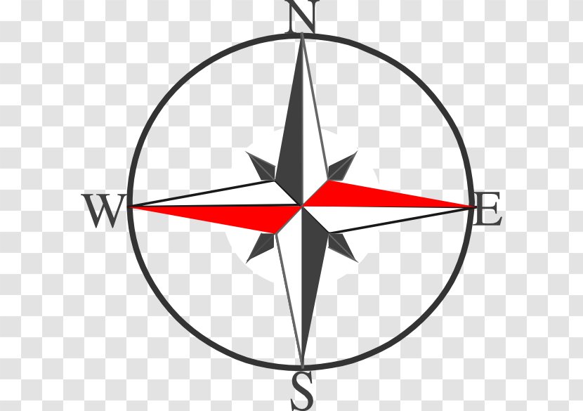 North Compass Rose Clip Art - Line - Dark Grey Transparent PNG