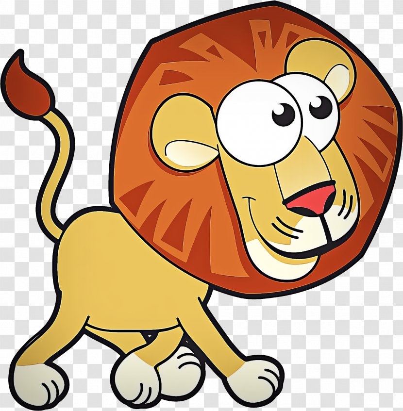 Cartoon Clip Art Big Cats Lion Tail - Wildlife Transparent PNG