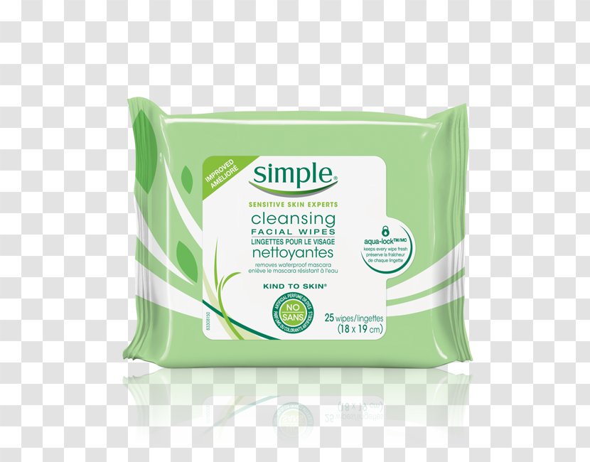Simple Skincare Wet Wipe Cleanser Cosmetics Cleansing Facial Wipes - Brand - Face Transparent PNG