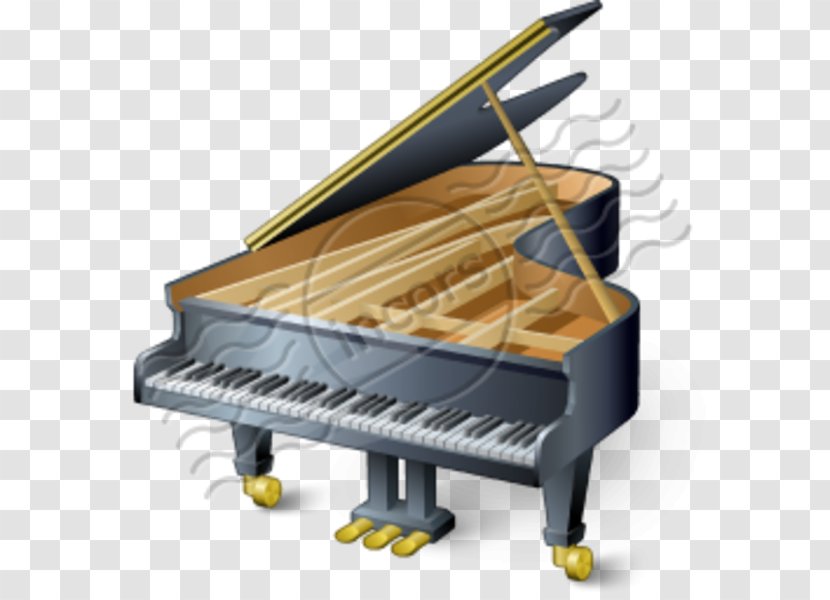 Grand Piano Musical Instruments Fortepiano - Watercolor Transparent PNG