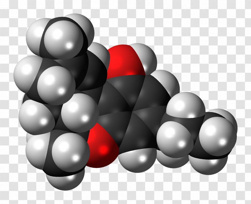 Tetrahydrocannabinol Nabilone Effects Of Cannabis Space-filling Model Medical - Chemical Molecules Transparent PNG