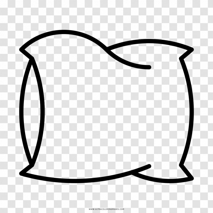 Pillow Drawing Line Art - Black And White - Soundly Transparent PNG