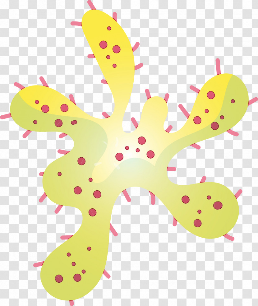 Pink Animal Figure Plant Pattern Transparent PNG