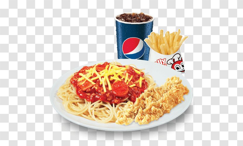 Spaghetti Alla Puttanesca Chicken Fizzy Drinks Taglierini Fast Food - Dish Transparent PNG